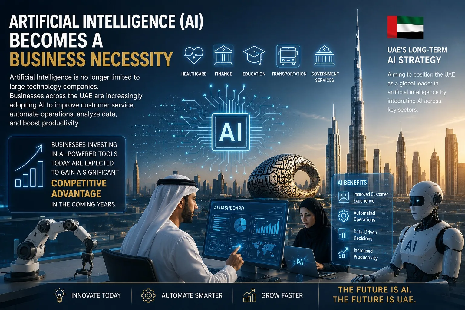Artificial Intelligence (AI) Becomes a business necessity. UAE's Long-Term AI Strategy
